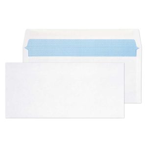 102 x 216 White DL Wallet Envelope | Gummed | 80gsm | Box of 1000