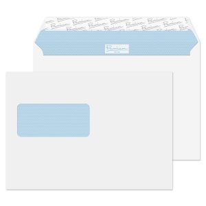 162 x 229 Ultra White Wove C5 Window Envelope | Peel/Seal | 120gsm | Box of 500