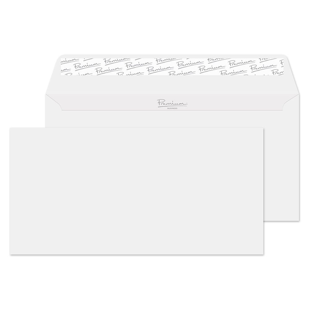 110 x 220 Brilliant White Wove DL Wallet Envelope | Peel/Seal | 120gsm | Box of 500