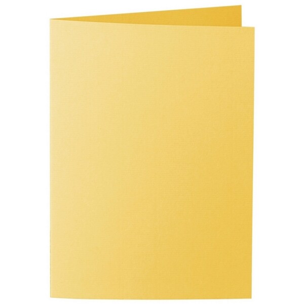 Artoz 1001 - 'Sun Yellow' Card. 210mm x 148mm 220gsm A6 Folded (Long Edge) Card.